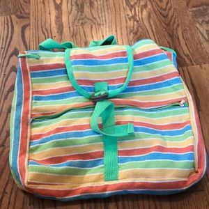 Multi colored backpack